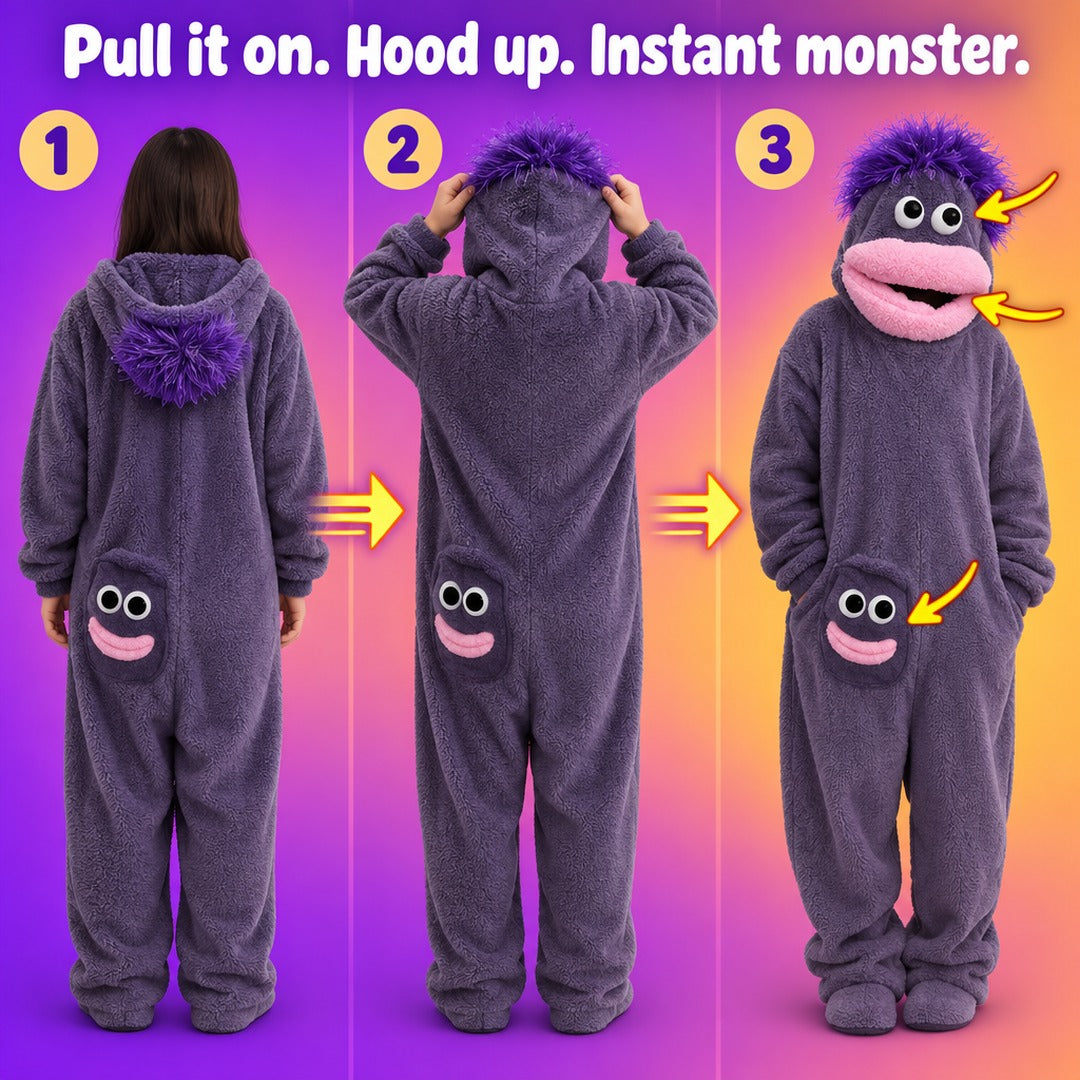 Pull it on, hood up, instant monster