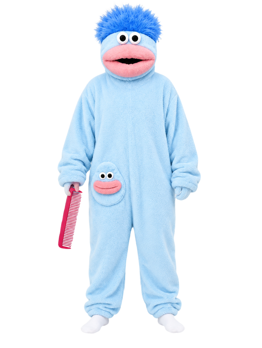 SnugBeast Monster Onesie in Blue