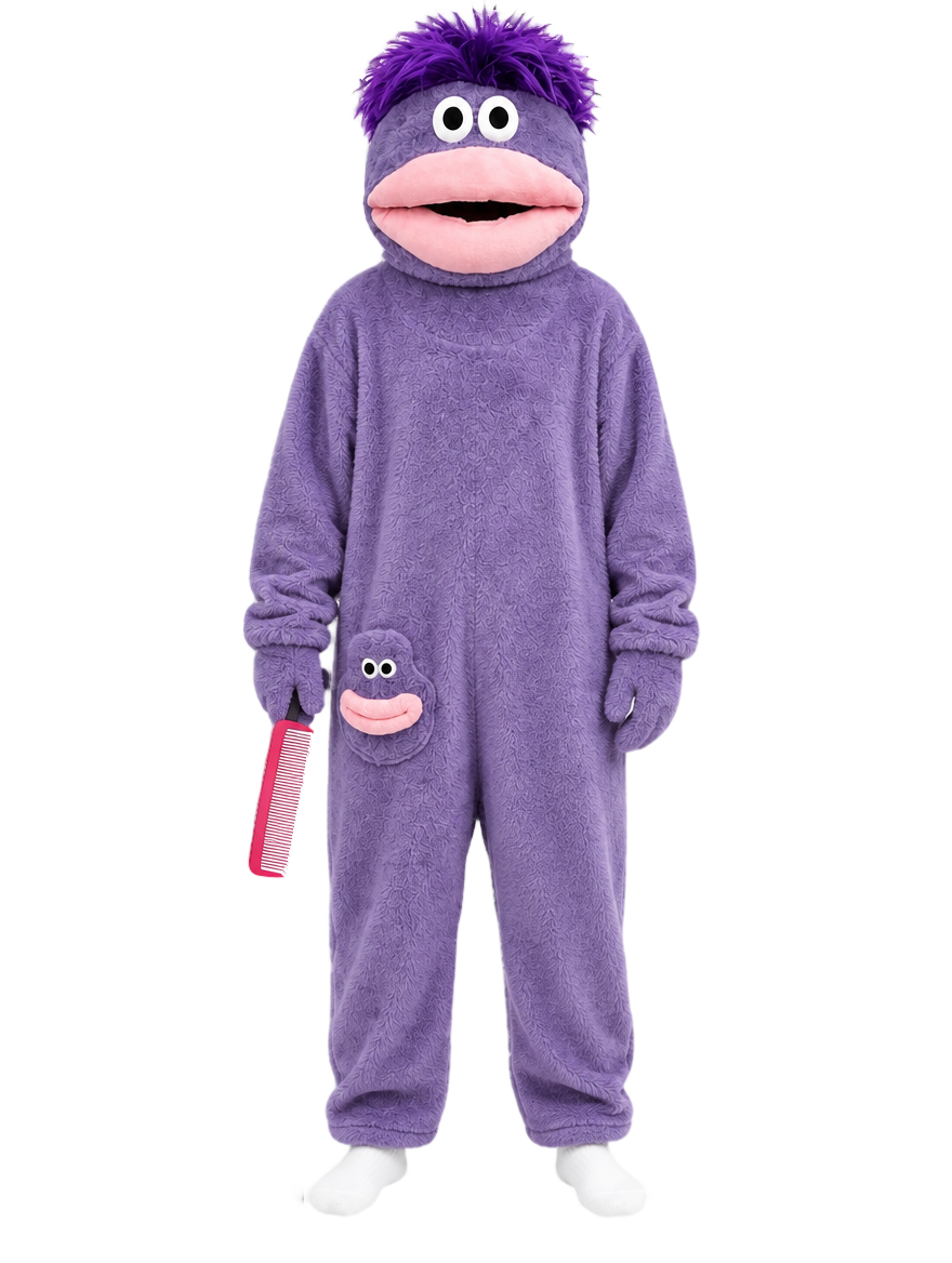 SnugBeast Monster Onesie in Purple